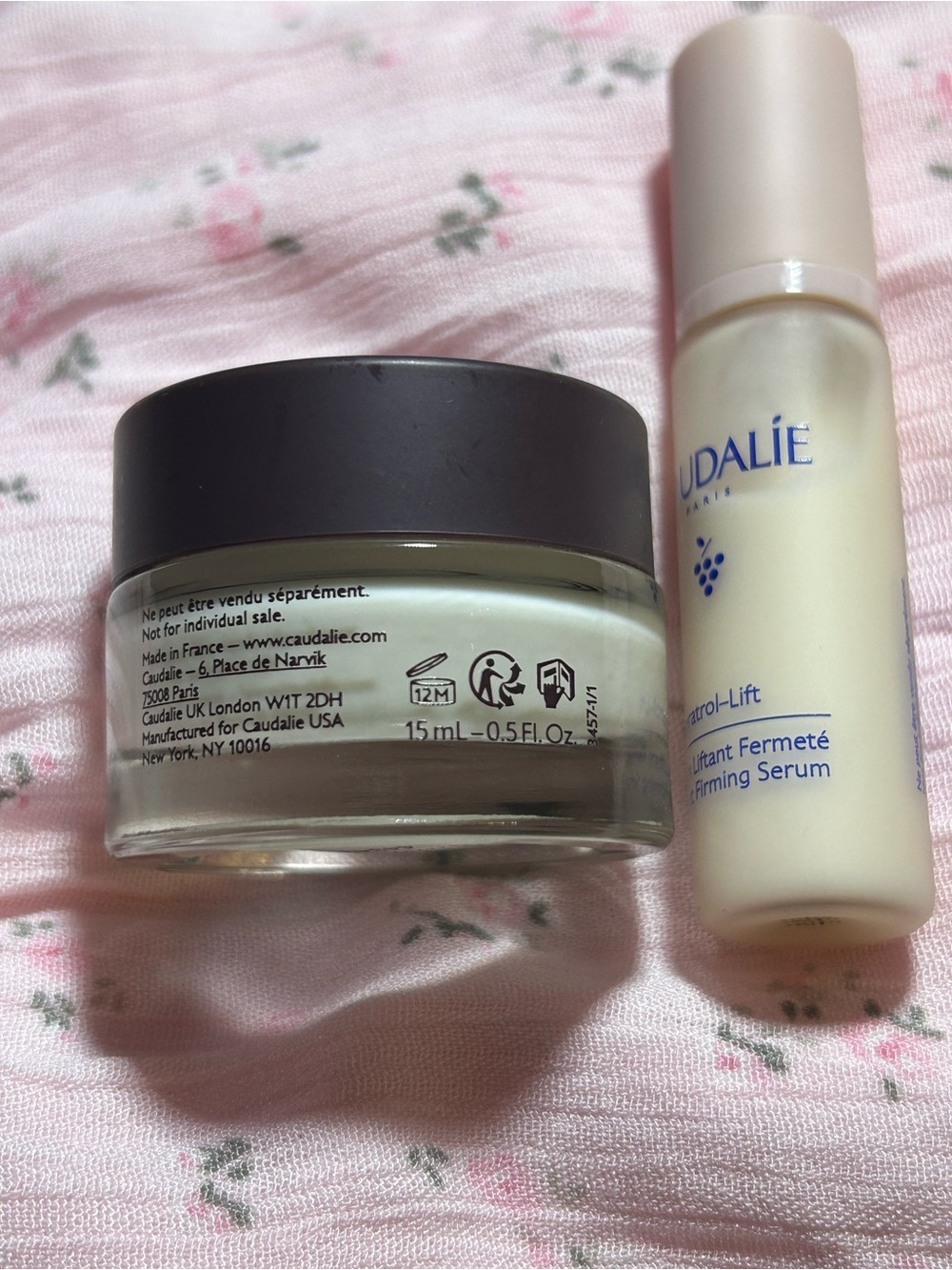 Caudalie Premier Cru La Crème + Vinoperfect Firming Serum Duo in Cream